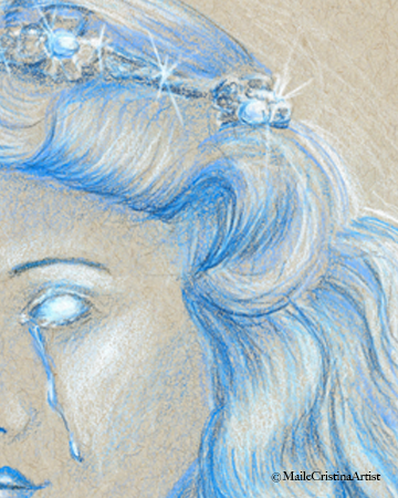 8x10 Art Giclee Print "Crying Ghost" - Maile Cristina Artist
