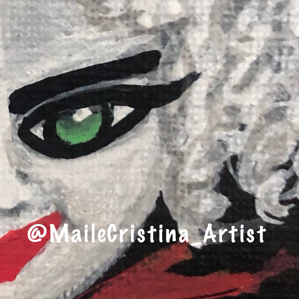 4x4 Mini Canvas Painting “Cruella” Fan Art