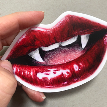 Original Fang Sketch 4" Vinyl Sticker - Maile Cristina Artist