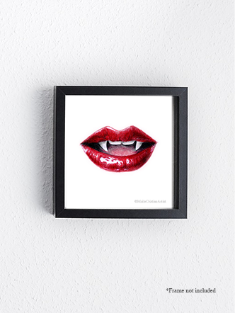 5x5, 8x10 Art Print "Fangs" - Maile Cristina Artist