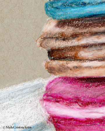 5x5 Art Print "Tasty Macarons" - Maile Cristina Artist