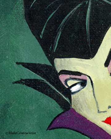 8x10 Art Print "Maleficent" Fan Art - Maile Cristina Artist
