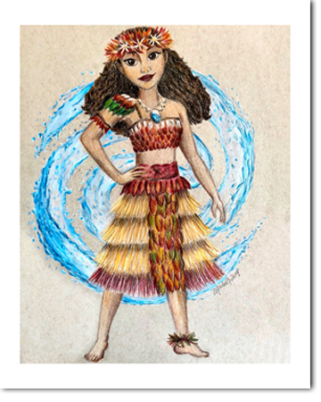 8x10 Art Print "Moana" Fan Art -Limited