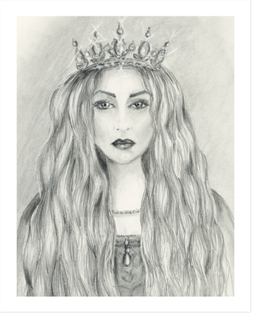 8x10 Giclee Art Print "Queen" - Maile Cristina Artist