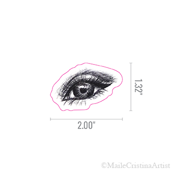 Original Eye Sketch 2" Vinyl Sticker - Maile Cristina Artist