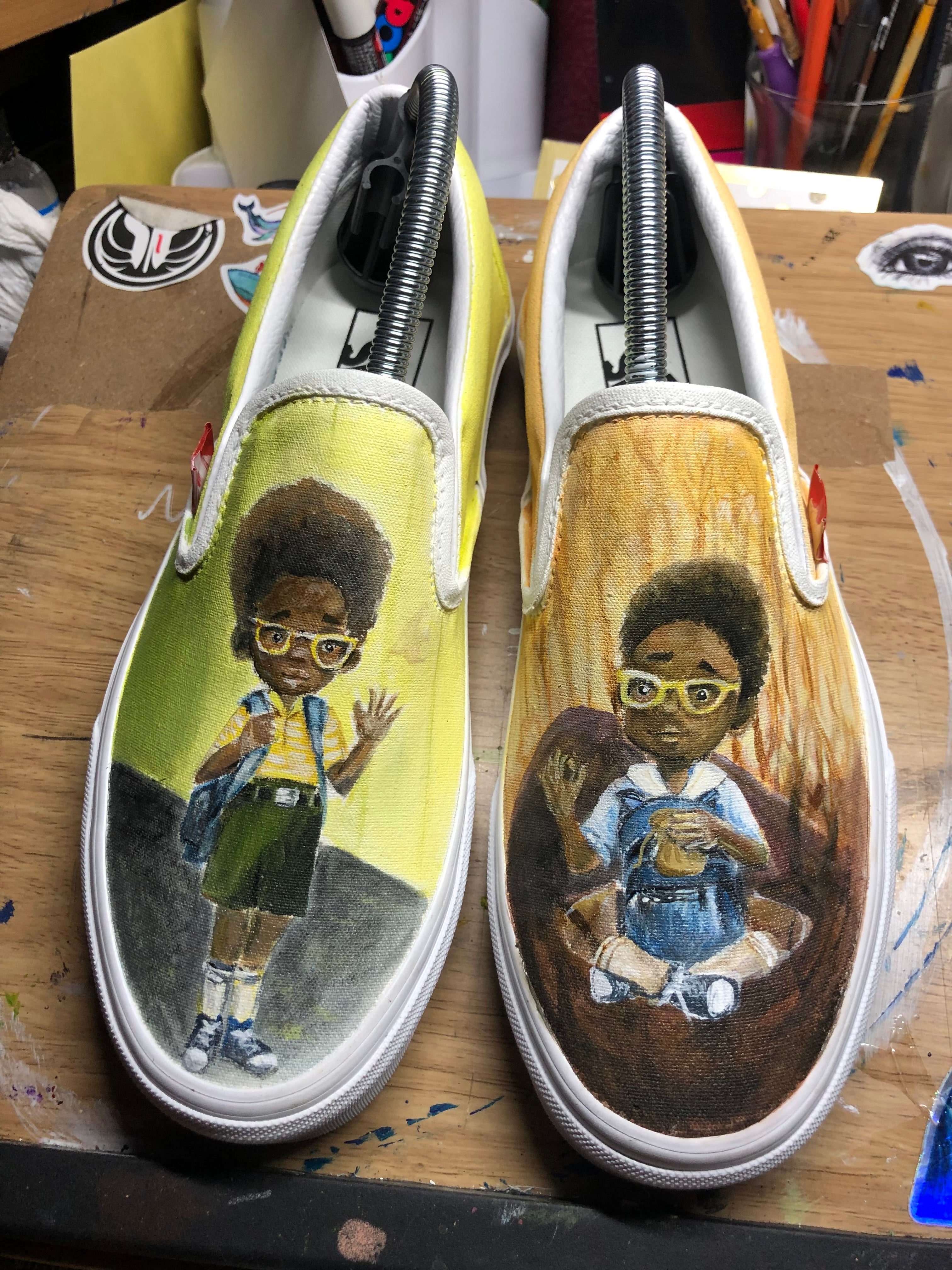 Custom painted shoes store for sale