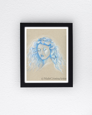 8x10 Art Giclee Print "Crying Ghost" - Maile Cristina Artist