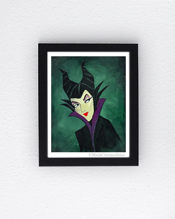 8x10 Art Print "Maleficent" Fan Art - Maile Cristina Artist