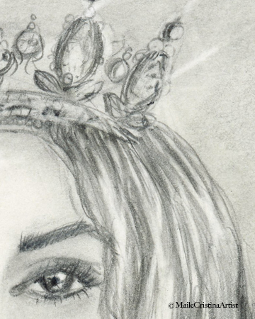 8x10 Giclee Art Print "Queen" - Maile Cristina Artist