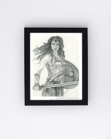 8x10 Giclee Art Print "Wonder Woman" Fan Art - Maile Cristina Artist