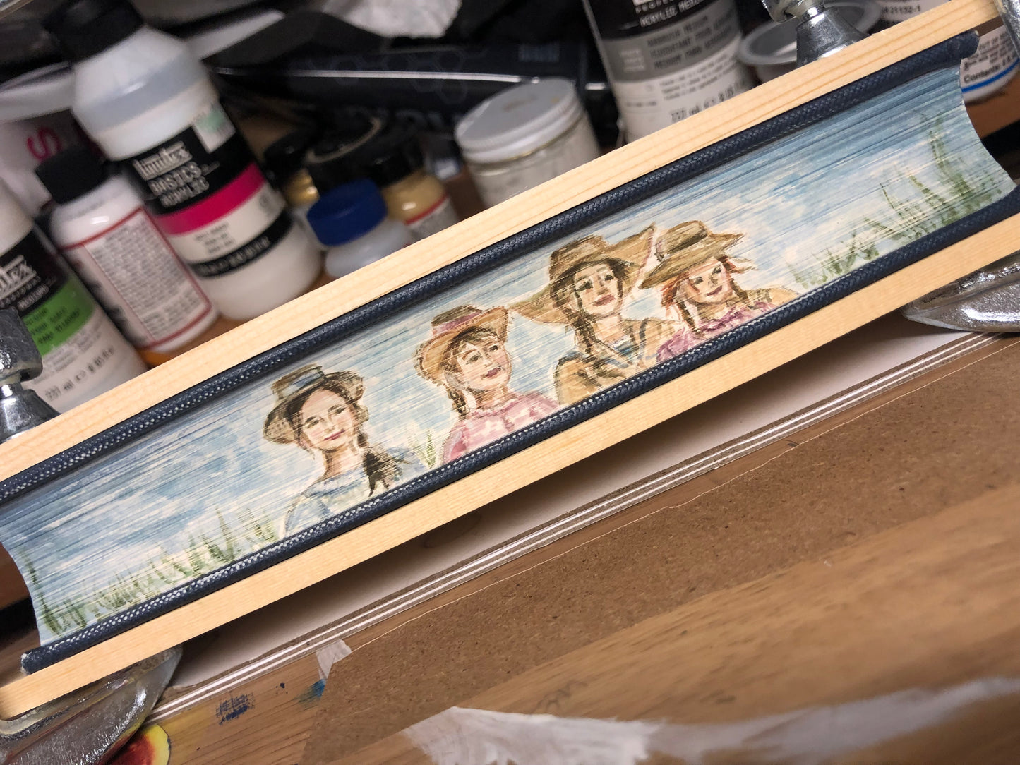 “Little Women” fore-edge book painting