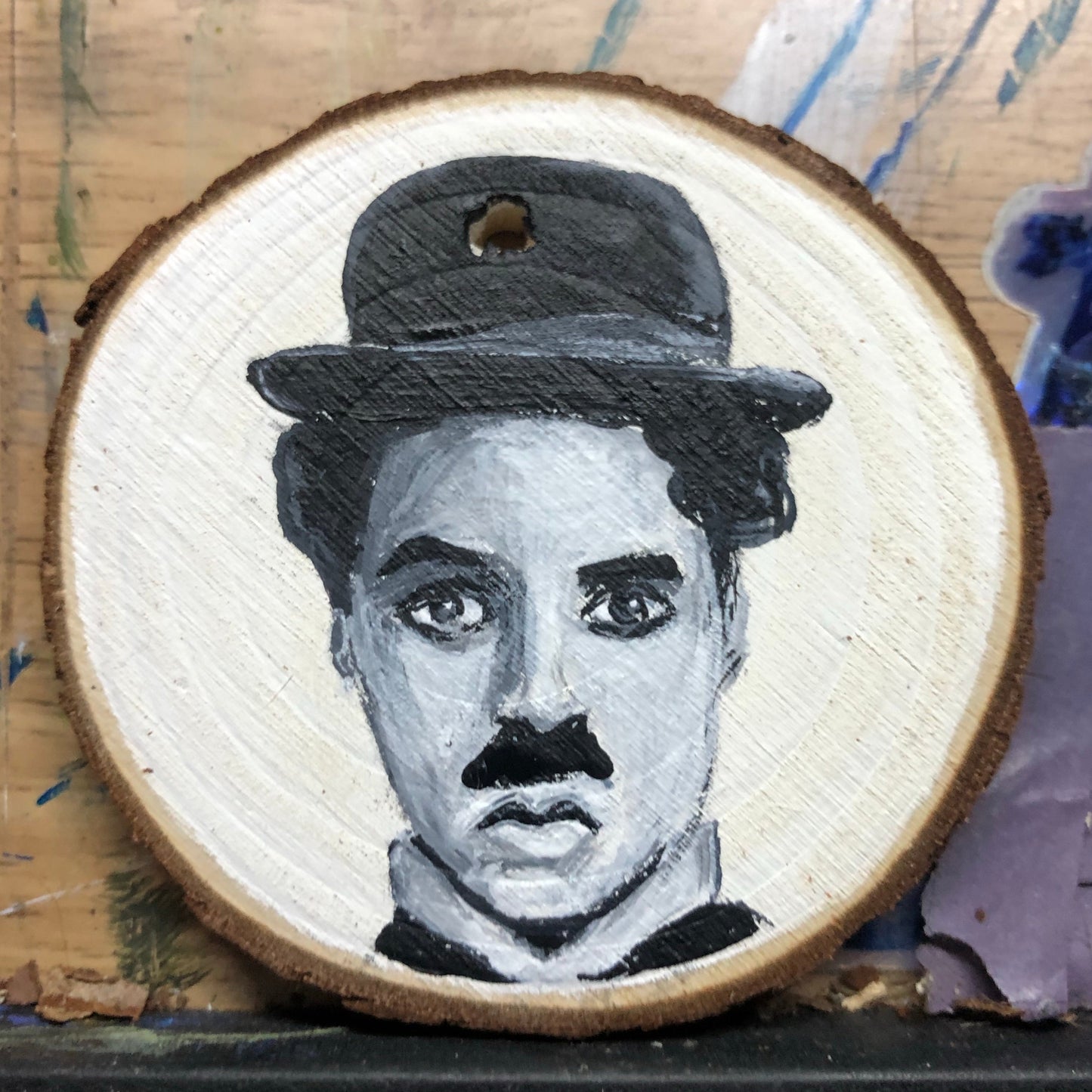 Charlie Chaplin Ornament (2in round)