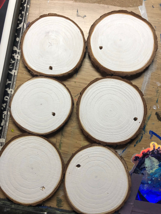 Wood Slice Ornaments -2 inch round